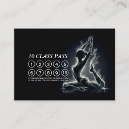 Tarjeta De Fidelización Pose de yoga King Pigeon Pose 10 Clase B&W