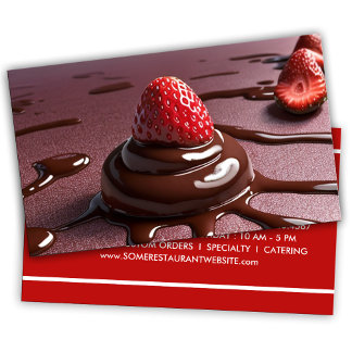 Tarjeta De Fidelización postre de fresa de chocolate