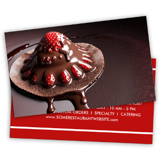 Tarjeta De Fidelización postre de fresa de chocolate