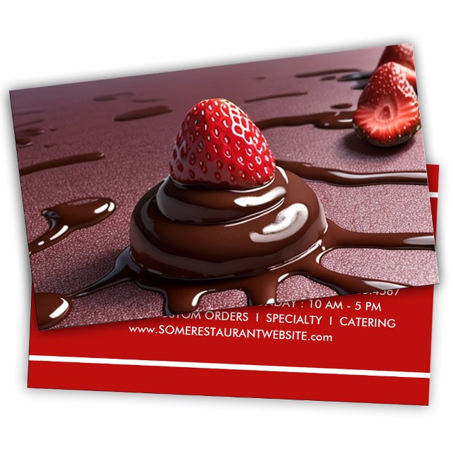 Tarjeta De Fidelización postre de fresa de chocolate (Subido por el creador)