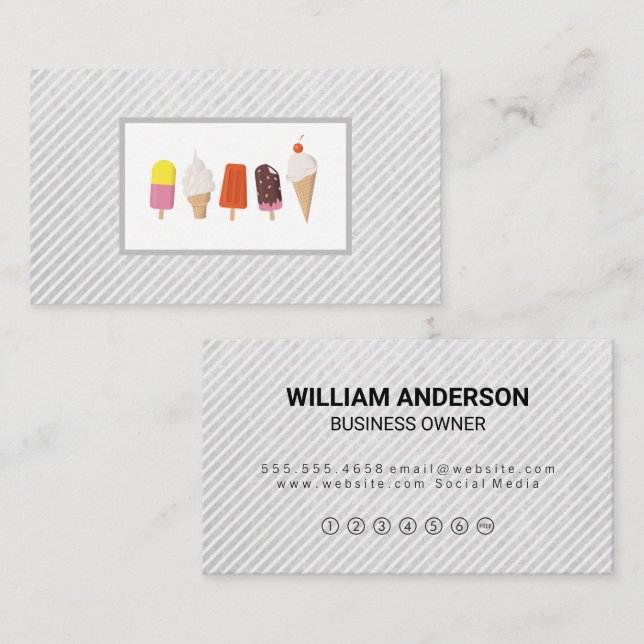 Tarjeta De Fidelización Postres de helados (Anverso / Reverso)