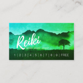 Tarjeta De Fidelización Profesor de Yoga Maestro de Reiki Natural Puntuaci