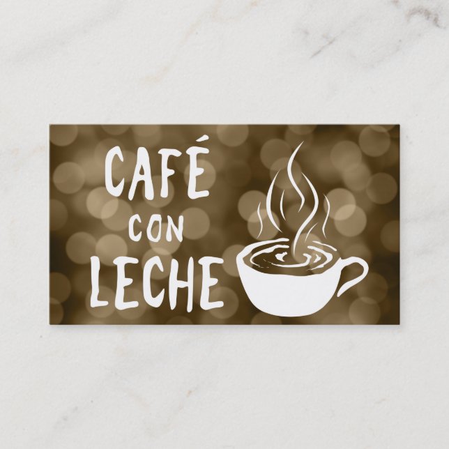 Tarjeta De Fidelización programa de lealtad a cafe con leche (Anverso)