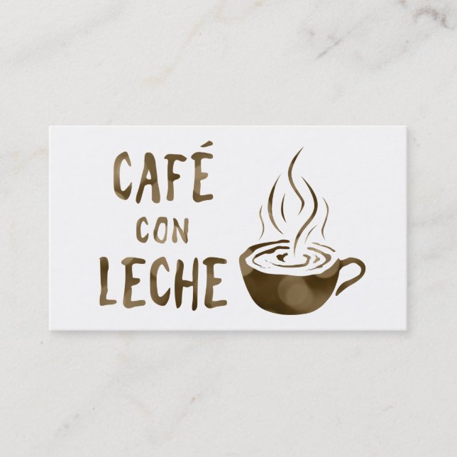 Tarjeta De Fidelización programa de lealtad a cafe con leche (Anverso)
