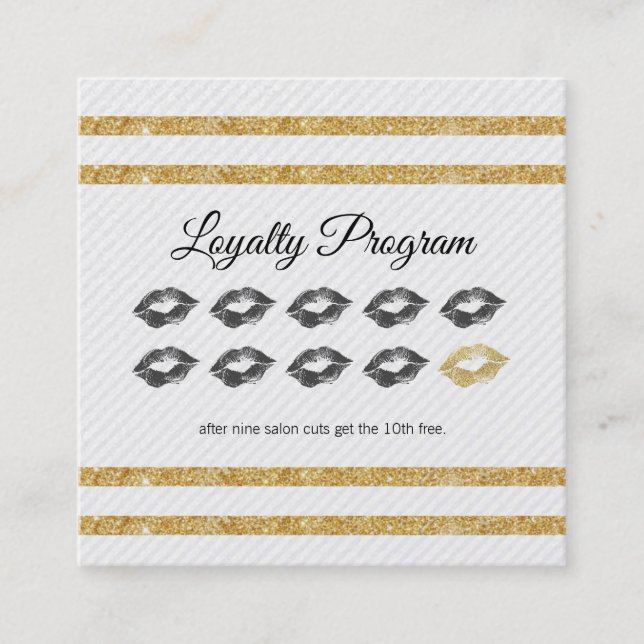 Tarjeta De Fidelización Programa de Lealtad / Purpurina Beauty Gold (Anverso)