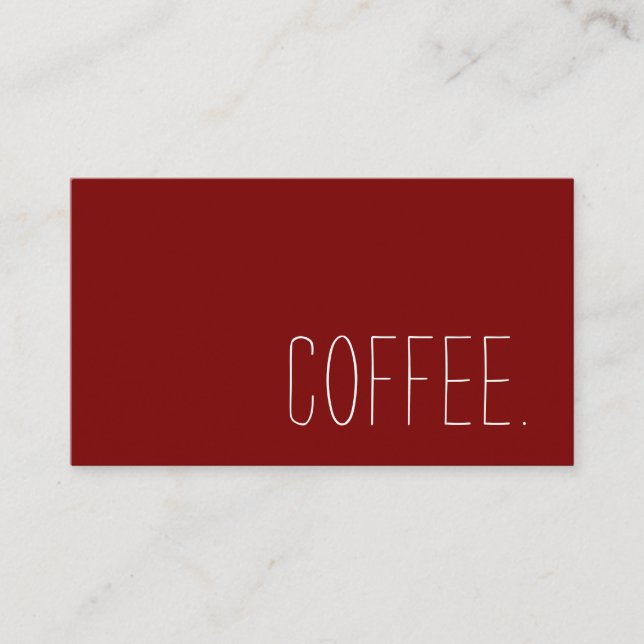 Tarjeta De Fidelización Programa de Lealtad Simple para Cafeterías (Anverso)