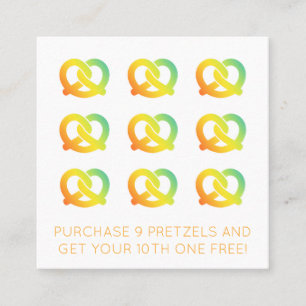 Tarjeta De Fidelización punción de lealtad de pretzels suave