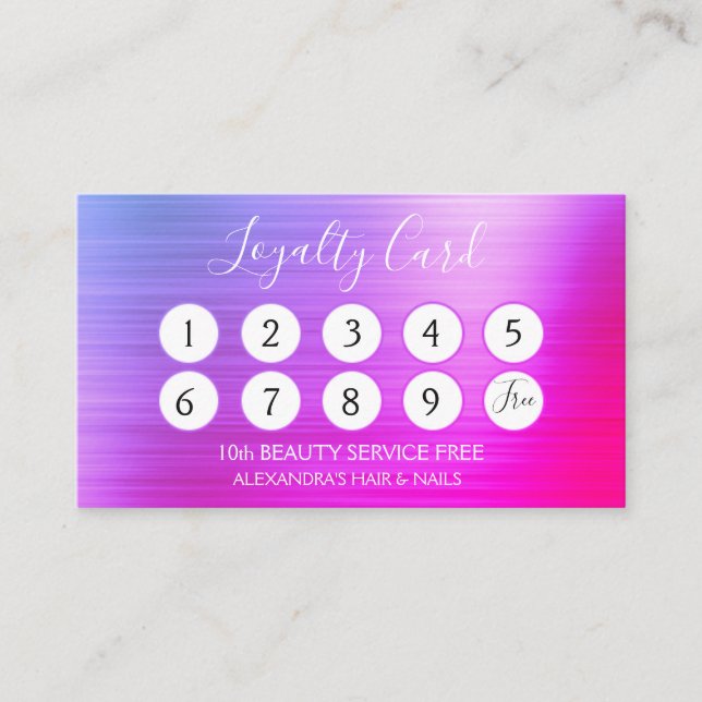 Tarjeta De Fidelización Puntuación de lealtad de Relieve metalizado empres (Anverso)