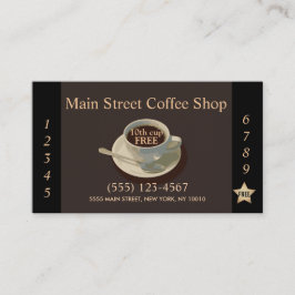 Tarjeta De Fidelización Puntuación de lealtad del cliente de Coffee Shop