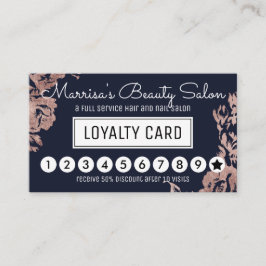 Tarjeta De Fidelización Punzón de descuento de la lealtad azul de la marin