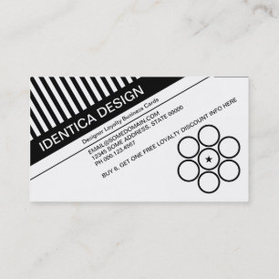 Tarjeta De Fidelización punzonado de lealtad de persianas diagonales