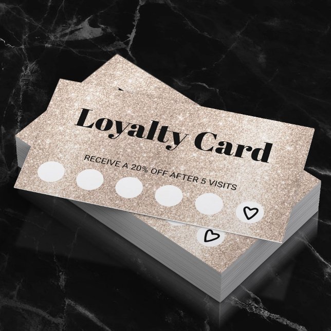 Tarjeta De Fidelización Purpurina de oro moderno Salón de belleza Spa clie (Subido por el creador)