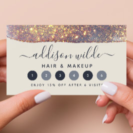 Tarjeta De Fidelización Purpurina del Glam de oro púrpura irlandés