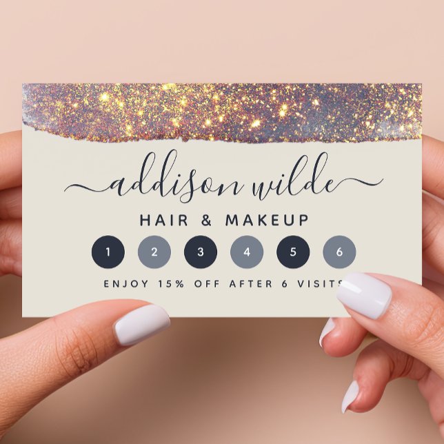 Tarjeta De Fidelización Purpurina del Glam de oro púrpura irlandés (Subido por el creador)