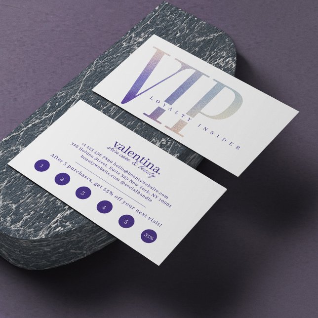 Tarjeta De Fidelización Purpurina mínimo y lujoso Brillo Purple VIP (Subido por el creador)