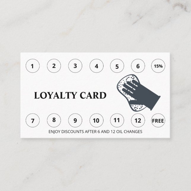 Tarjeta De Fidelización *~* QR Gracias por recompensar el LOGO de lavado d (Anverso)
