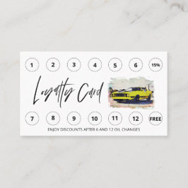 Tarjeta De Fidelización *~* QR Lube Car Wash - LOGO Auto Gracias recompens