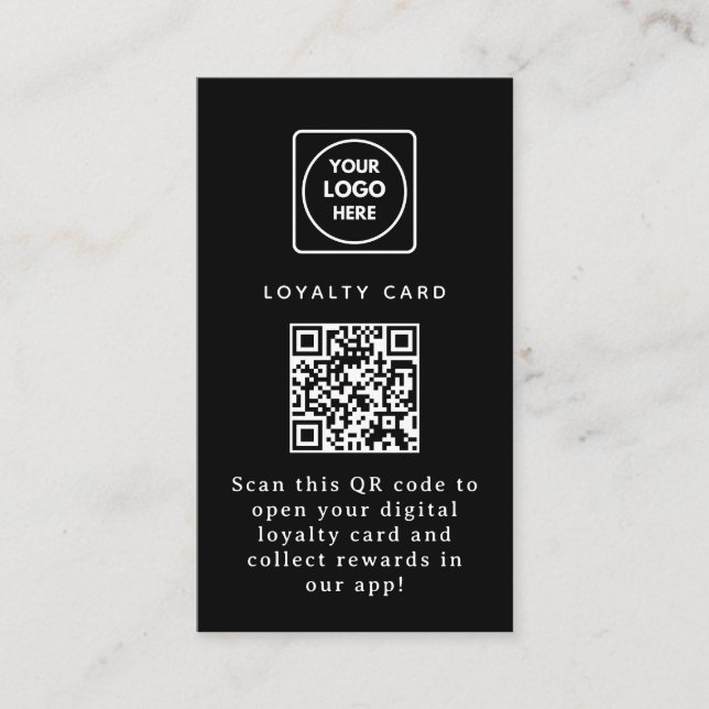 Tarjeta De Fidelización QR Virtual | Enlace de recompensa digital personal (Anverso)