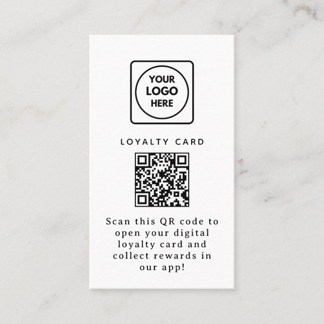 Tarjeta De Fidelización QR Virtual | Enlace Empresarial de Recompensa Digi (Anverso)