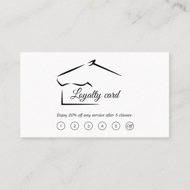 Tarjeta De Fidelización Rancho de caballo | Granja de caballos (Anverso)