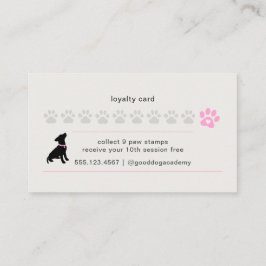 Tarjeta De Fidelización Recompensa para Entrenador de Perros Silueta Moder