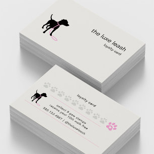 Tarjeta De Fidelización Recompensa para paseador de perros con silueta mod