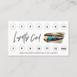 Tarjeta De Fidelización *~* Recompensa QR Lube Car Wash - LOGO Auto Gracia