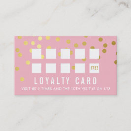 Tarjeta De Fidelización RECOMPENSAR LEALTY CARD glam confetti oro pálido r
