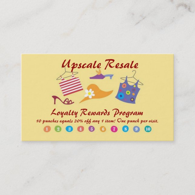 Tarjeta De Fidelización Recompensas del cliente (Anverso)