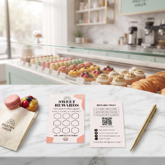 Tarjeta De Fidelización Recompensas Dulces de Repostería Personalizadas