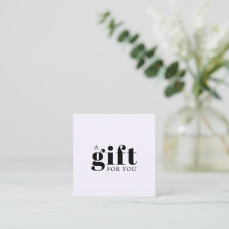 Tarjeta De Fidelización Regalo de Negocios Simple y Elegante