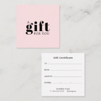 Tarjeta De Fidelización Regalo de Negocios Simple y Elegante