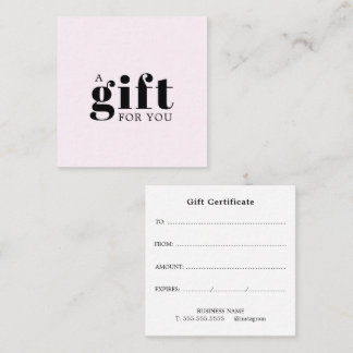 Tarjeta De Fidelización Regalo de Negocios Simple y Elegante
