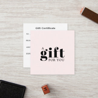 Tarjeta De Fidelización Regalo de Negocios Simple y Elegante