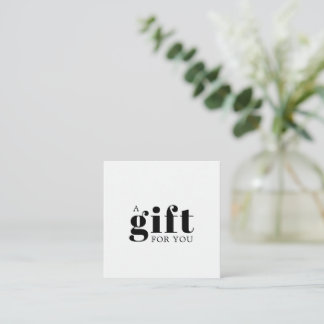Tarjeta De Fidelización Regalo de Negocios Simple y Elegante