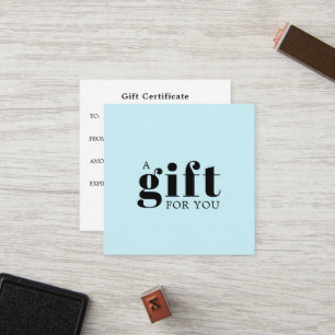 Tarjeta De Fidelización Regalo de Negocios Simple y Elegante