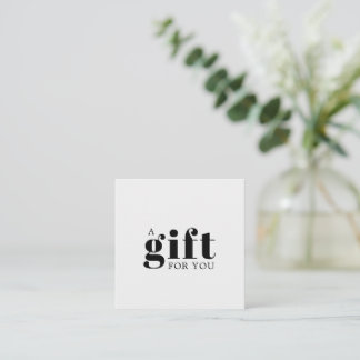 Tarjeta De Fidelización Regalo de Negocios Simple y Elegante