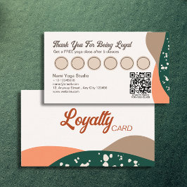 Tarjeta De Fidelización Resumen moderno Terra Verde Yoga Cotta