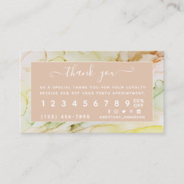 Tarjeta De Fidelización Resumen Rubor Pink personalizado