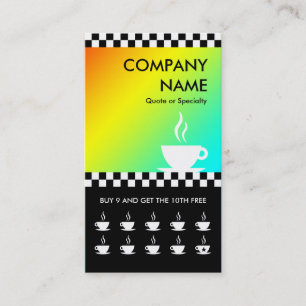Tarjeta De Fidelización retro damas de café punchcard