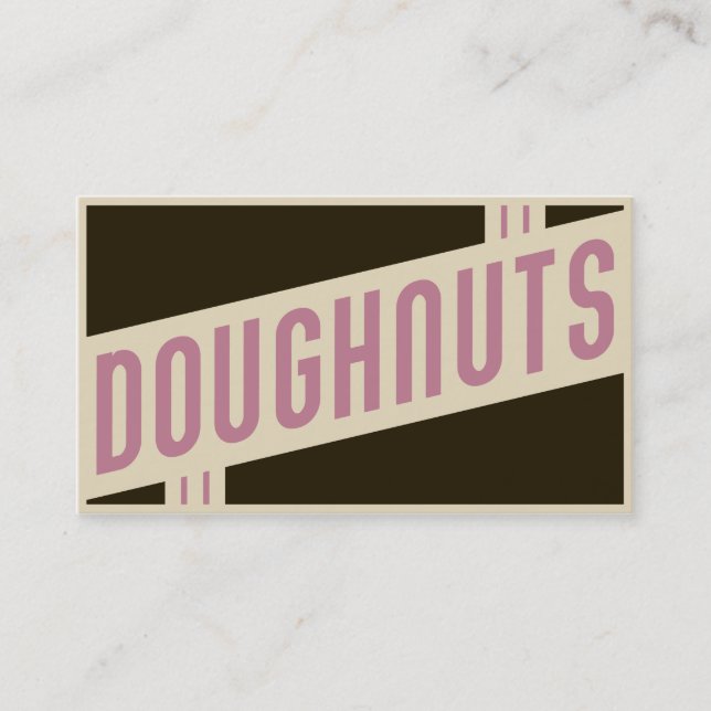 Tarjeta De Fidelización retro doughnut lealtad al cliente (Anverso)