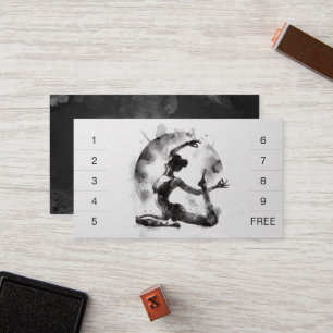 Tarjeta De Fidelización Reyes de yoga de color de agua Reiki de una punta