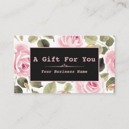 Tarjeta De Fidelización Rosa floral acuático moderno artista de maquillaje