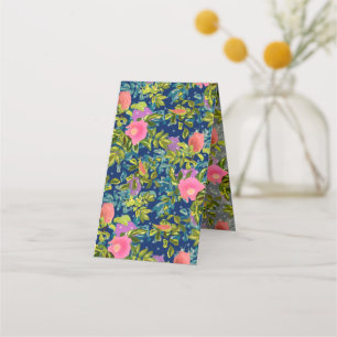Tarjeta De Fidelización Rosa salvaje, fondo azul, rosa salvaje, rosas, ros