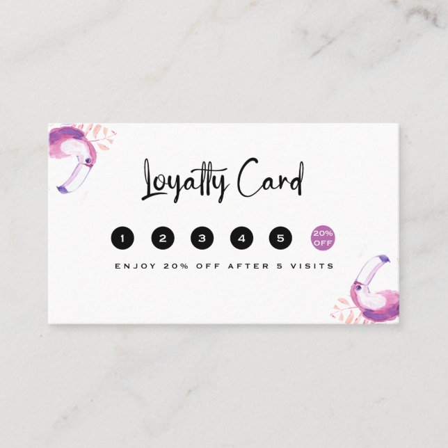 Tarjeta De Fidelización Rosa White Luxe Eyelashes (Anverso)