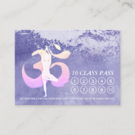 Tarjeta De Fidelización RÓTULO de Pose Om de Meditación de Clase YOGA