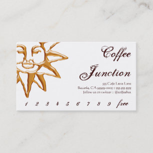Tarjeta De Fidelización Sacador de la bebida del café de Sun del