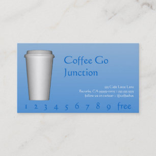 Tarjeta De Fidelización Sacador de la bebida del café/tarjeta de la