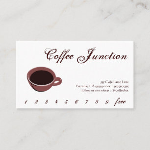 Tarjeta De Fidelización Sacador de la bebida del café/tarjeta de la
