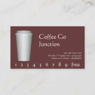 Tarjeta De Fidelización Sacador de la bebida del café/tarjeta de la